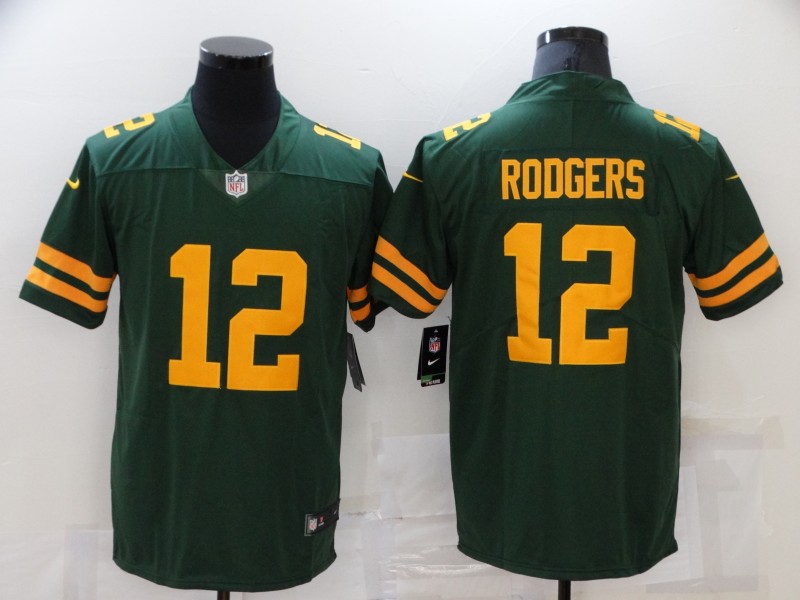 Men Green Bay Packers #12 Rodgers Green New Vapor Untouchable Limited Player 2021 Nike NFL Jersey